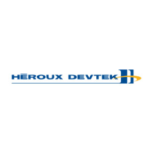 Logo Héroux Devtek bleu et jaune